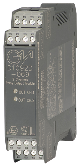 ماژول خروجی رله SIL 3 مدل D1092D-069 شرکت GMI، قابل نصب بر روی ریل DIN