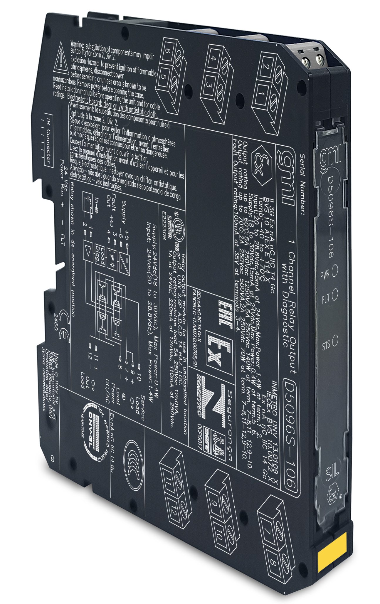 رله مدل D5096S-106 برند GMI – ماژول خروجی رله SIL 3